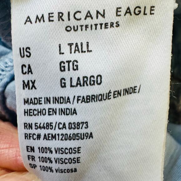 American Eagle Floral Carnation Wrap Front Lightweight V Neck Summer Romper Sz L - Picture 14 of 15